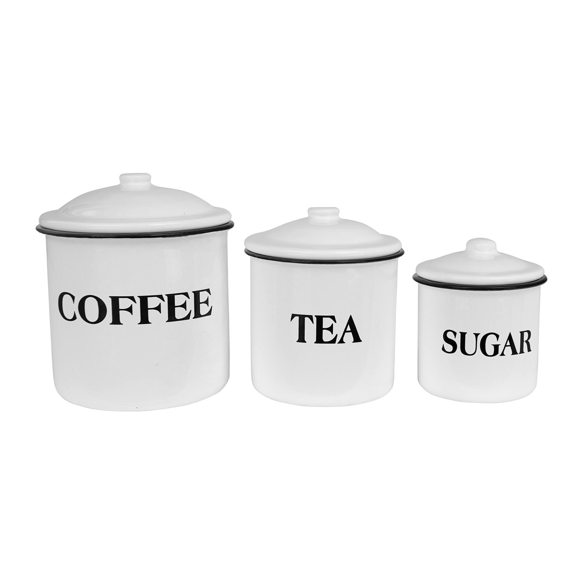 Hello Honey® Metal Coffee, Tea & Sugar Containers Set